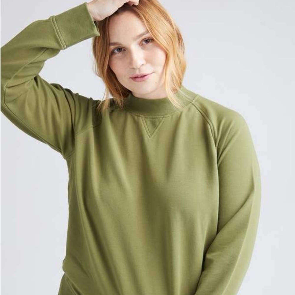 Richer Poorer French Terry Mock Neck Sweatshirt